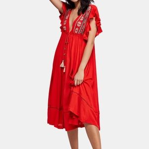 Free People Will Wait For You Embroidered Dress